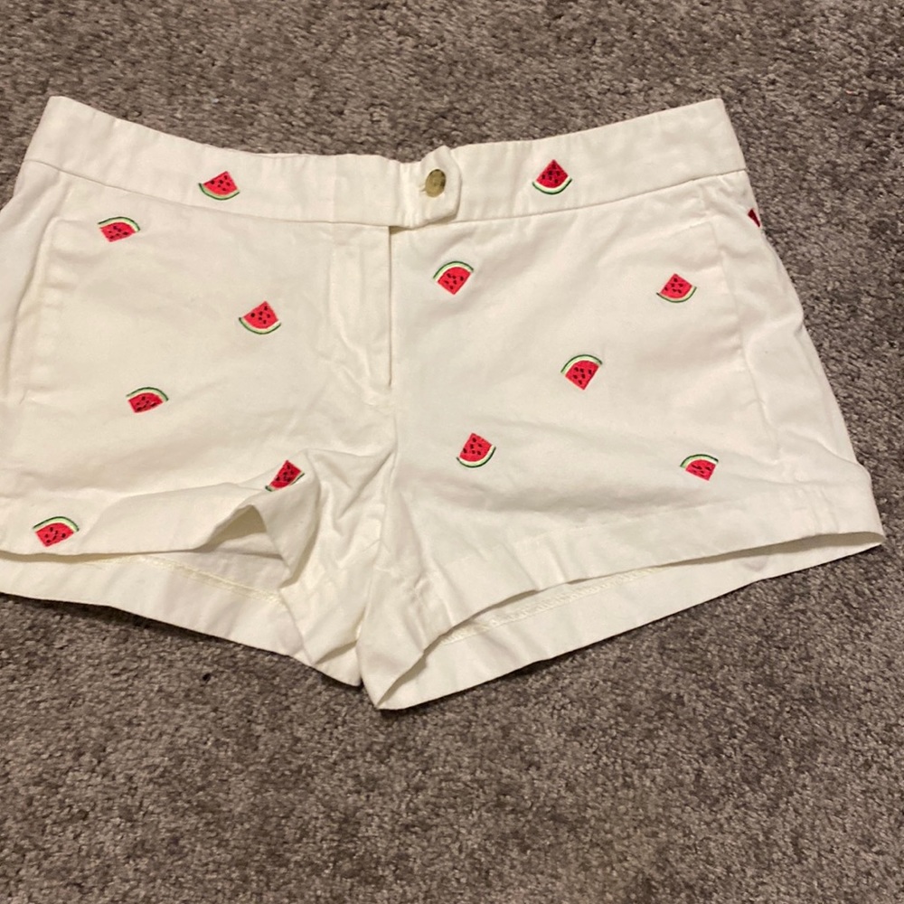 j. crew watermelon shorts